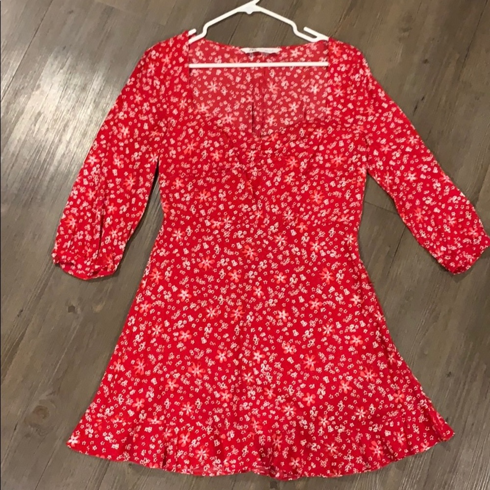 Zara floral print dress